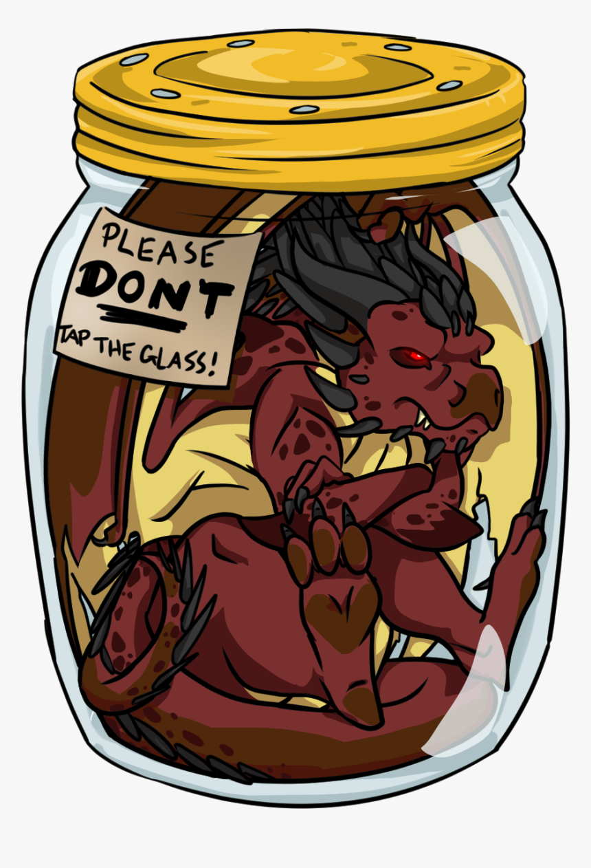 Transparent Mason Jar Clip Art - Dragon In A Jar, HD Png Download, Free Download