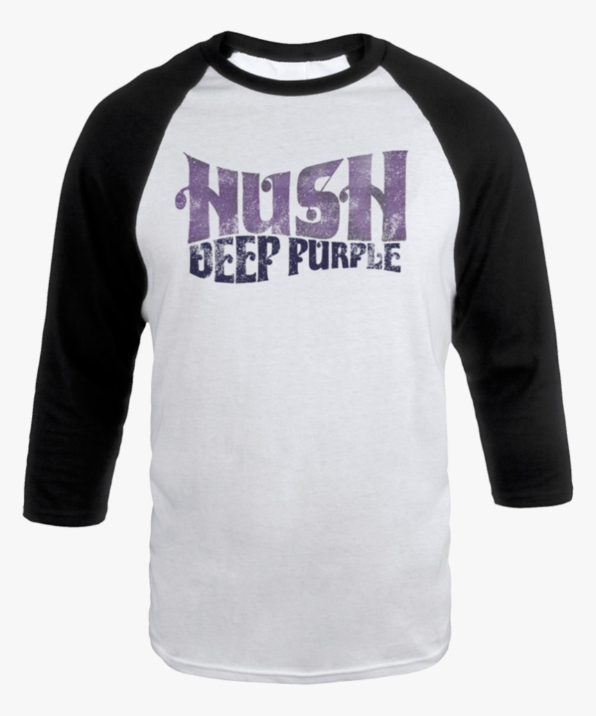 Deep Purple White/black Baseball T-shirt - Raglan Sleeve, HD Png Download, Free Download