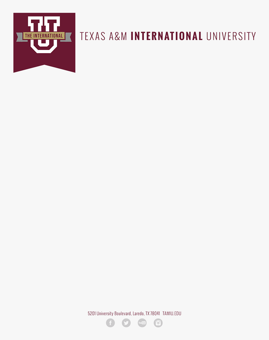 Sample Prmis Letterhead - Texas A&m International University Document, HD Png Download, Free Download