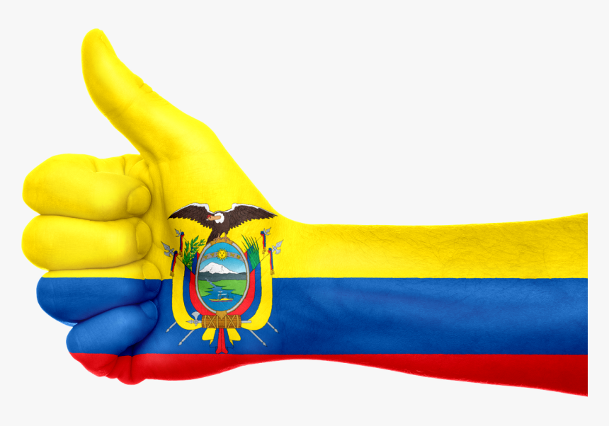 Ecuador, Flag, Hand, National, Fingers, Patriotic - Imagen De Mi Bello Ecuador, HD Png Download, Free Download