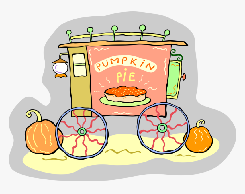 Vector Illustration Of Vending Carriage On Wheels Sells, HD Png Download, Free Download