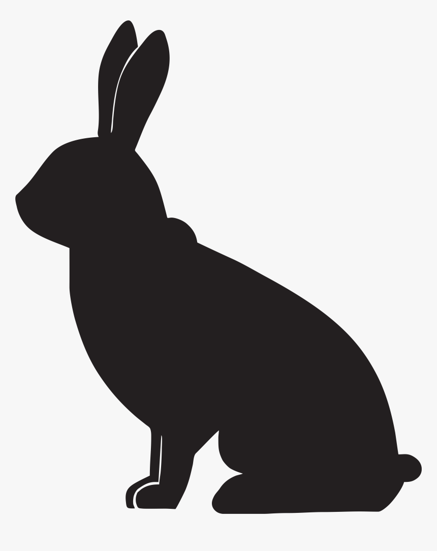 Rabbit Silhouette Clip Art, HD Png Download - kindpng