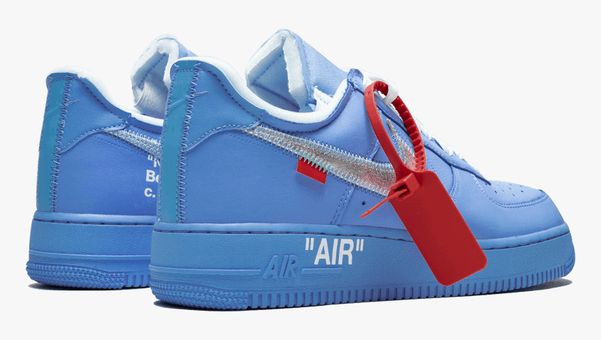 blue nike air force off white
