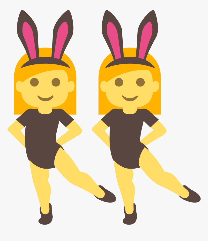 Rabbit Template 28, Buy Clip Art - Emoji Woman With Bunny Ears, HD Png Download, Free Download