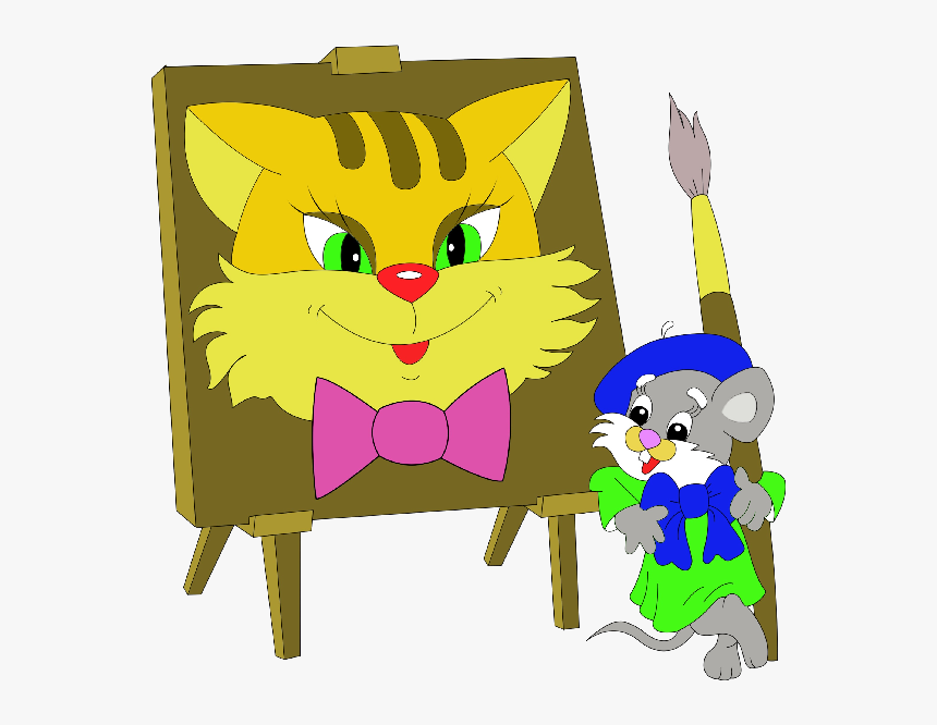 Cute Cartoon Animal Painting - Animals Painting Clipart, HD Png Download, Free Download