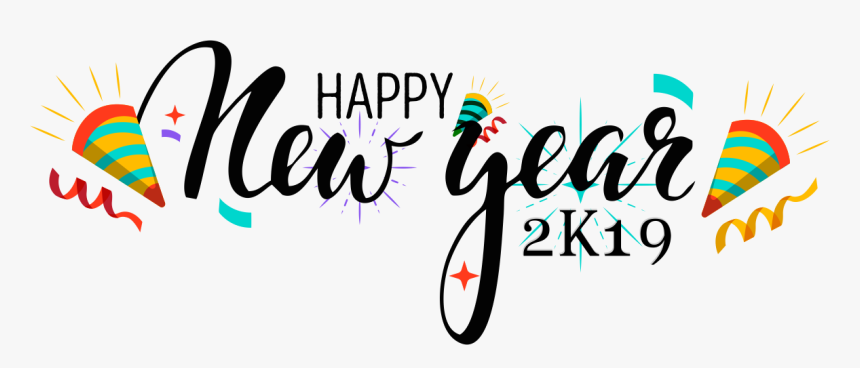 Happy New Year Logo Free Download - New Year 2019 Vector Free Download, HD Png Download, Free Download