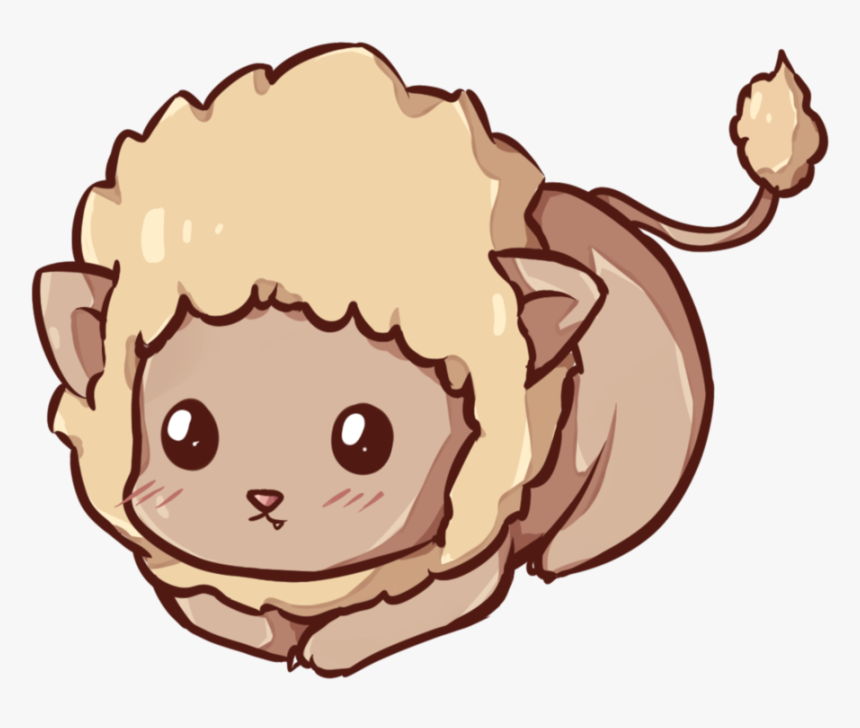 Transparent Cute Animals Png - Kawaii Cute Lion Drawings, Png Download, Free Download