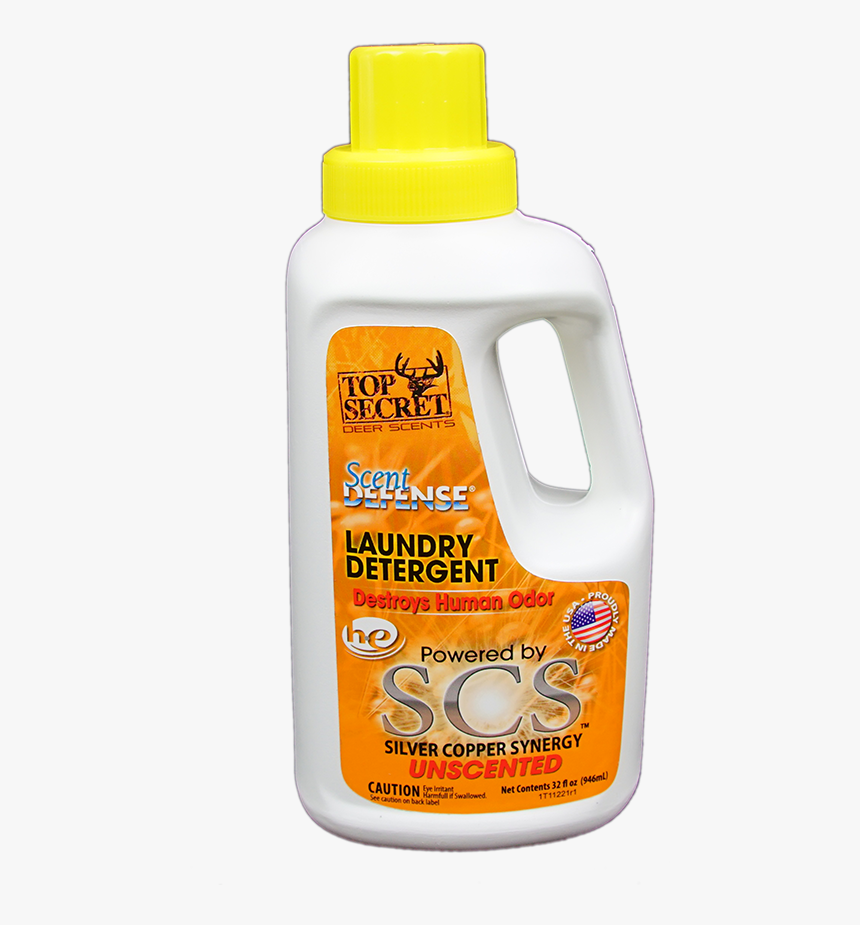 Scent Defense Laundry Detergent Unscented Front Of - Plastic Bottle, HD Png Download, Free Download