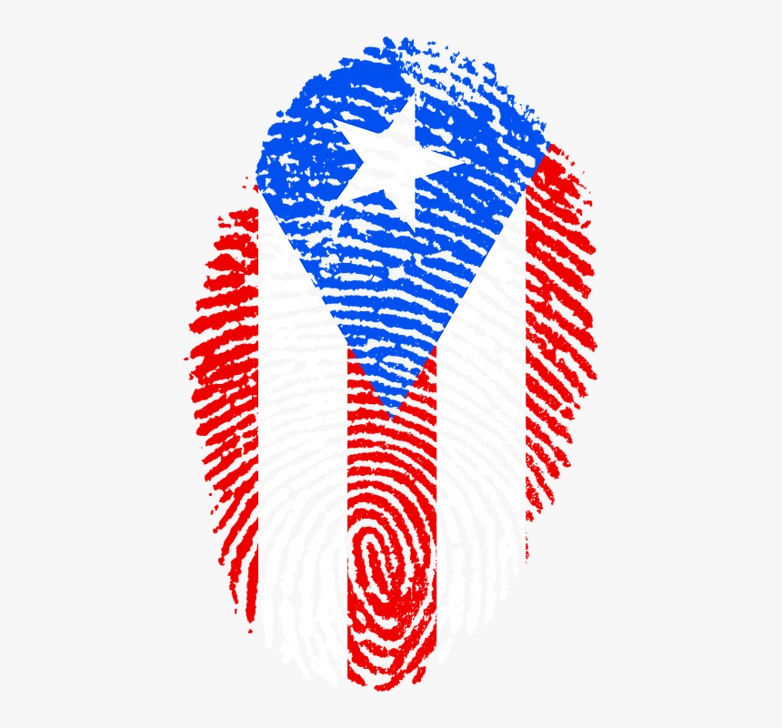 Puerto Rico Flag Fingerprint Country Pride Puerto Rico Flag Png Transparent Png Kindpng