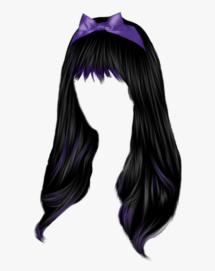 Hair,hair Coloring,black Hair,wig,bangs,hime Cut,step - Women Hair Png, Transparent Png, Free Download