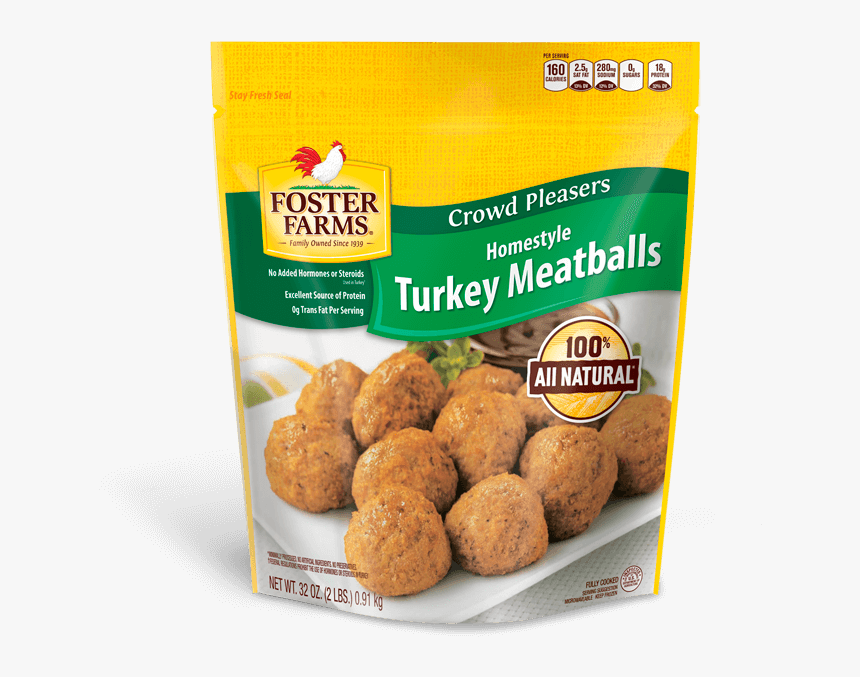 Homestyle Turkey Meatballs - Foster Farms Hot And Spicy Wings, HD Png Download, Free Download