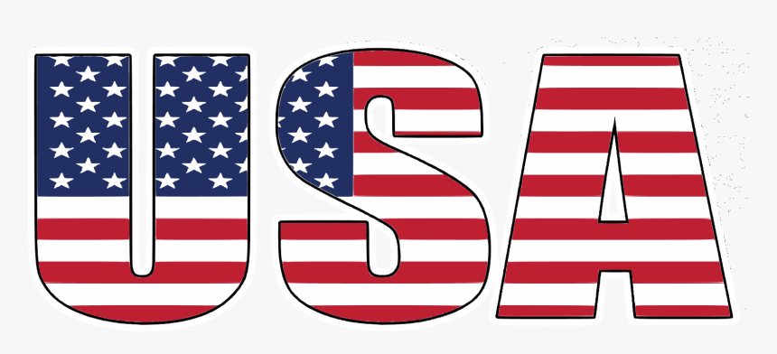 Usa Word Flag - Usa Flag Png Word, Transparent Png, Free Download