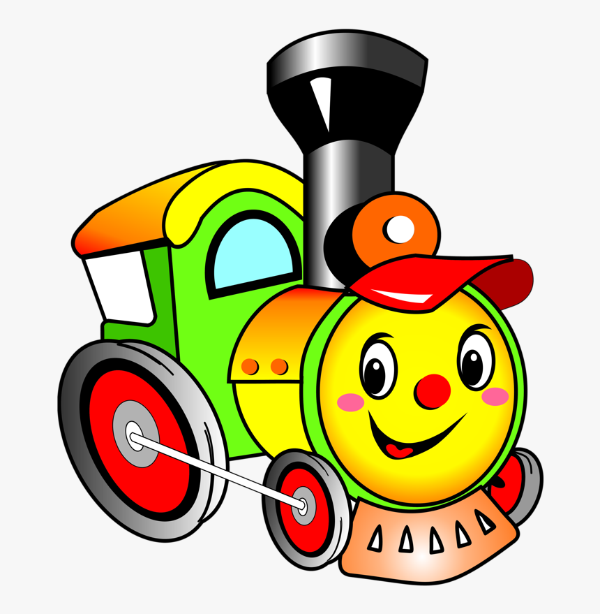 Hd Train Clipart - Train Engine Cartoon Drawing, HD Png Download, Free Download
