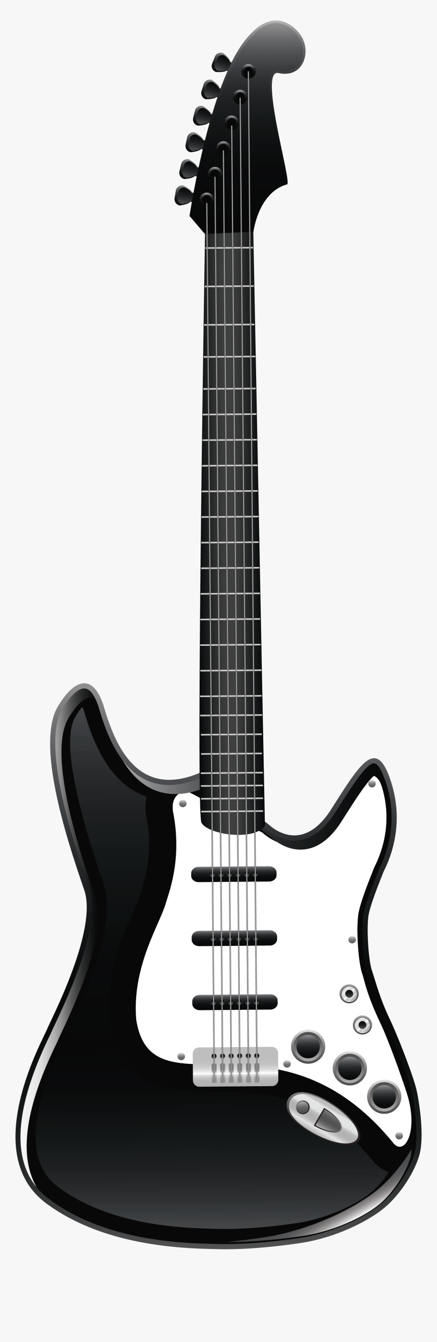 Black And White Guitar Png Clipart - Guitars Png, Transparent Png - kindpng...