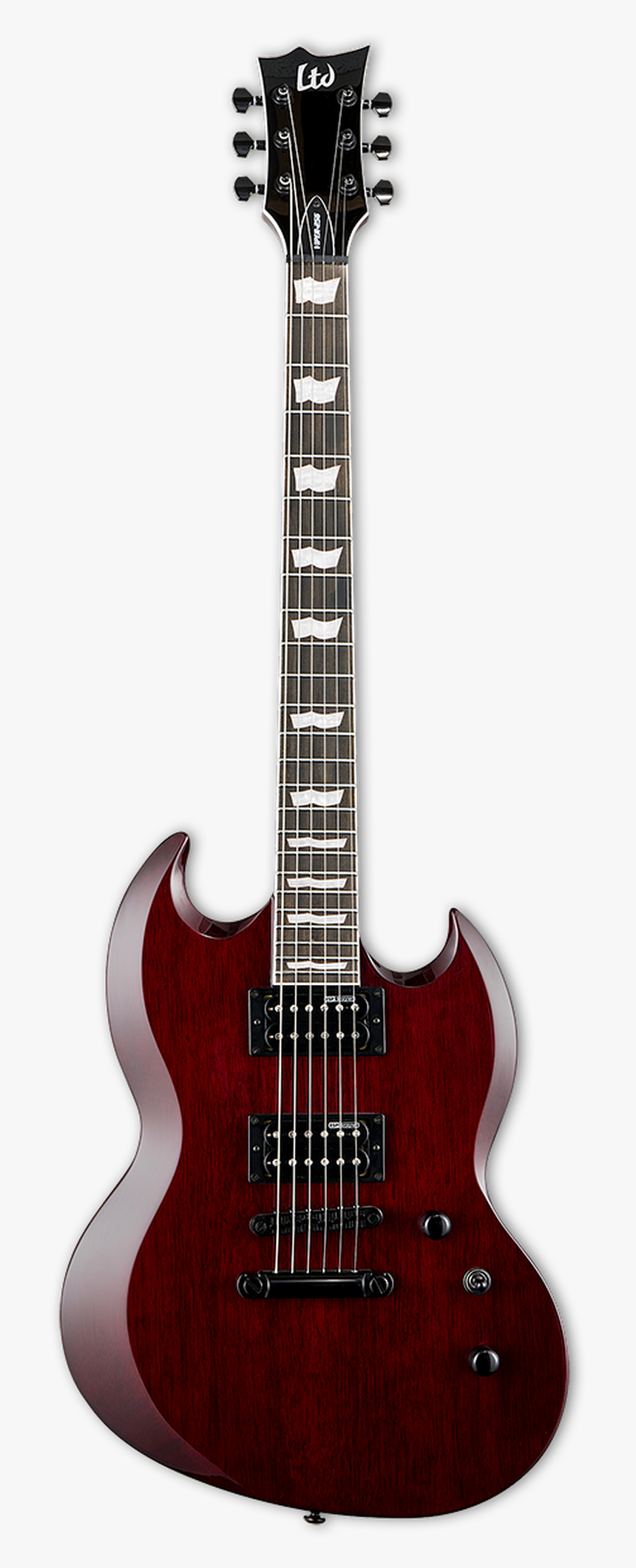 Esp Ltd Viper-256 6 String Double Cutaway Guitar - Esp Ltd Viper 256 See Thru Black Cherry, HD Png Download, Free Download