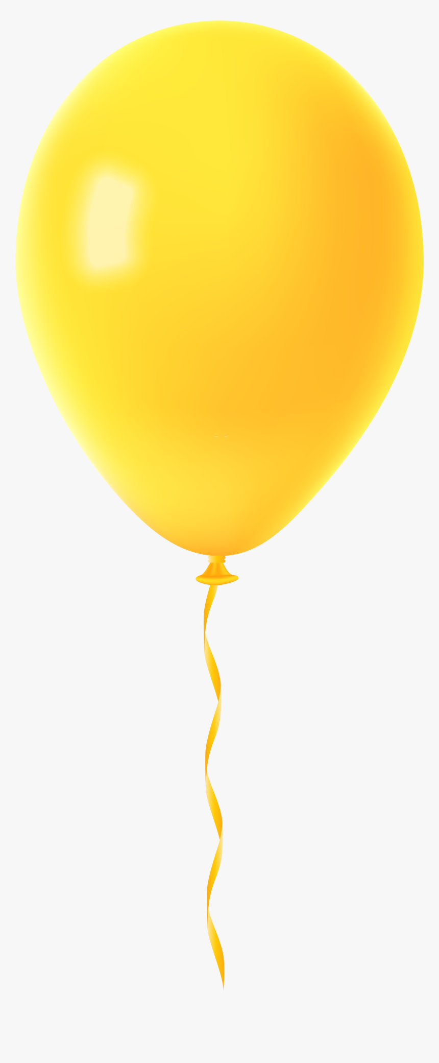 Clipart Black And White Balloon Transparent Png Clip - Yellow Balloon