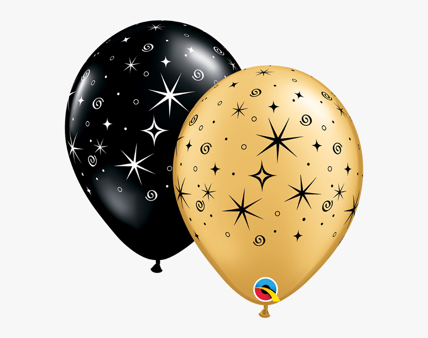 Black And Gold Balloons Png, Transparent Png, Free Download