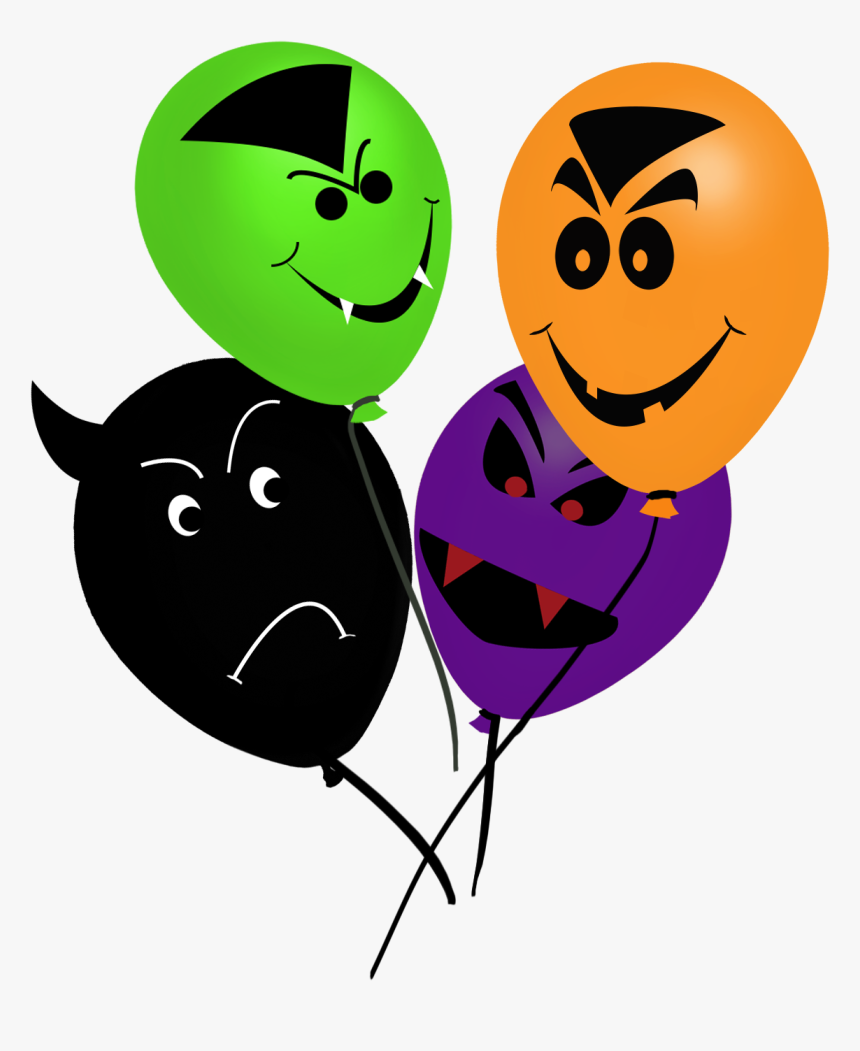 Bunch Of Balloons For Halloween - Smiley, HD Png Download, Free Download