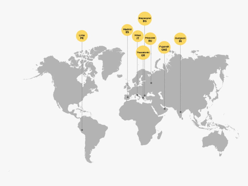 Amd Telecom Map - World Map, HD Png Download, Free Download