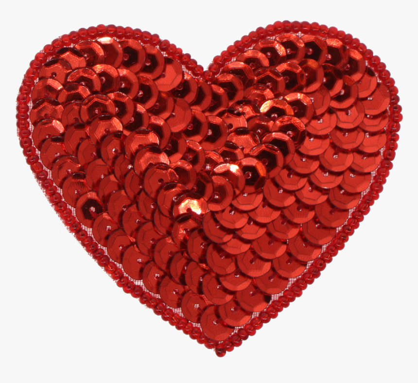 Heart Beaded & Sequin Applique, HD Png Download, Free Download