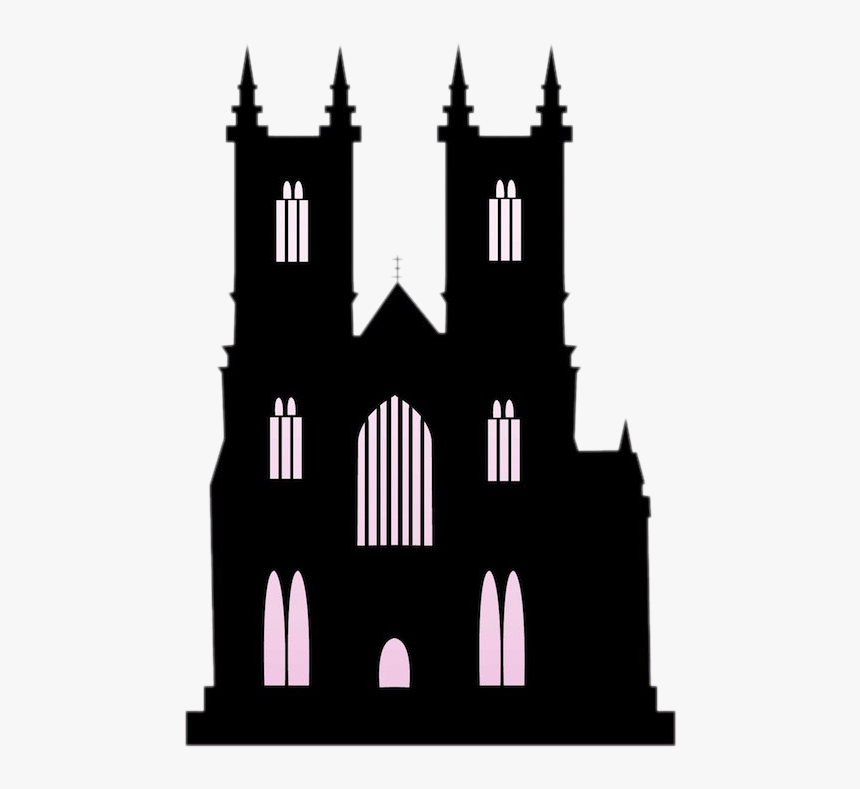 Church Silhouette Building Clip Art - Transparent Black Castle, HD Png Download - kindpng