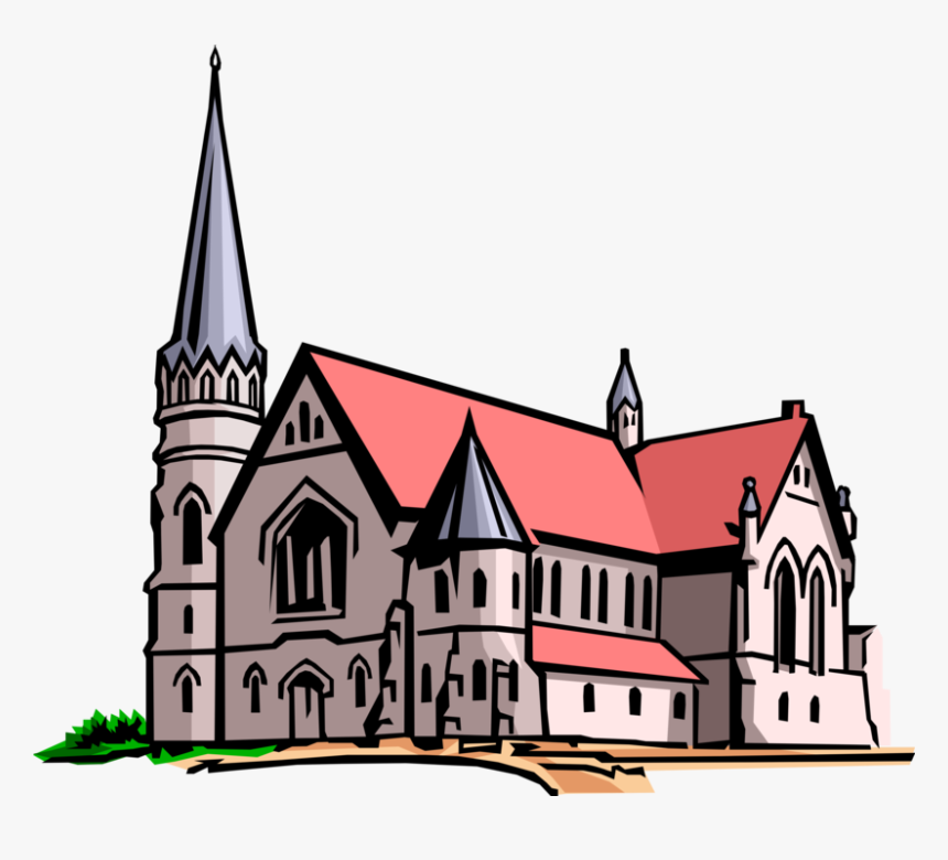 Vector Illustration Of Christian Church Cathedral House - Church Clip Art, HD Png Download, Free Download