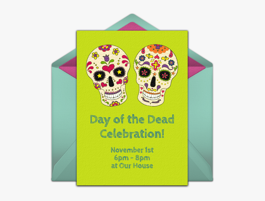 Day Of The Dead Invitation Cards, HD Png Download, Free Download