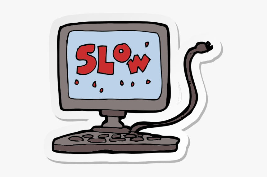 Slow Computer Cartoon Hd Png Download Kindpng