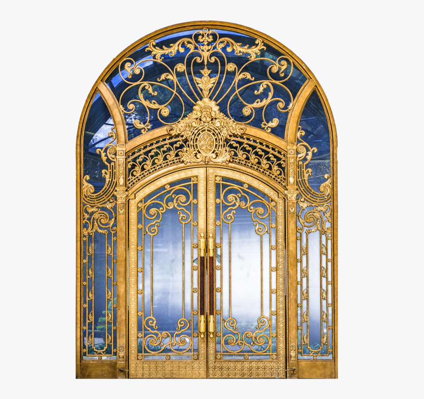 Png Archway Door - Gold Wrought Door Png, Transparent Png, Free Download