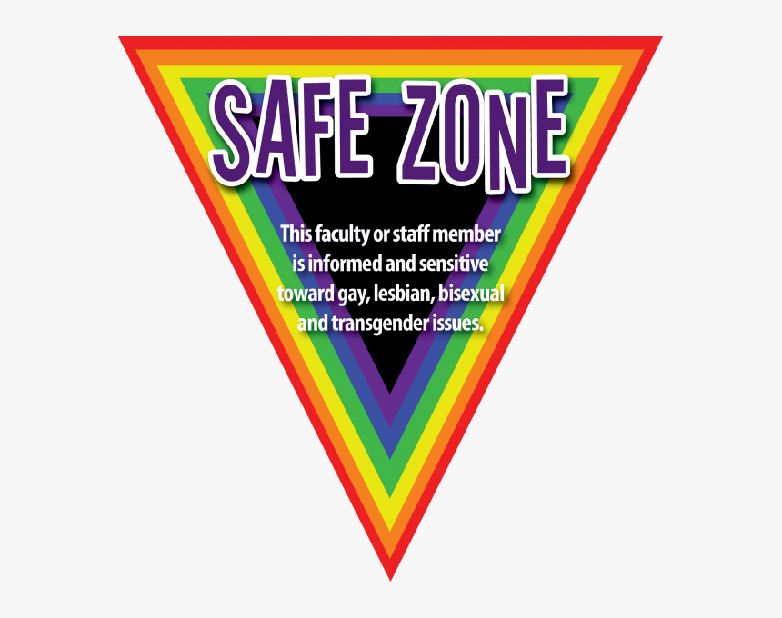 Safe Zone Logo - Rainbow Triangle Safe Zone, HD Png Download, Free Download