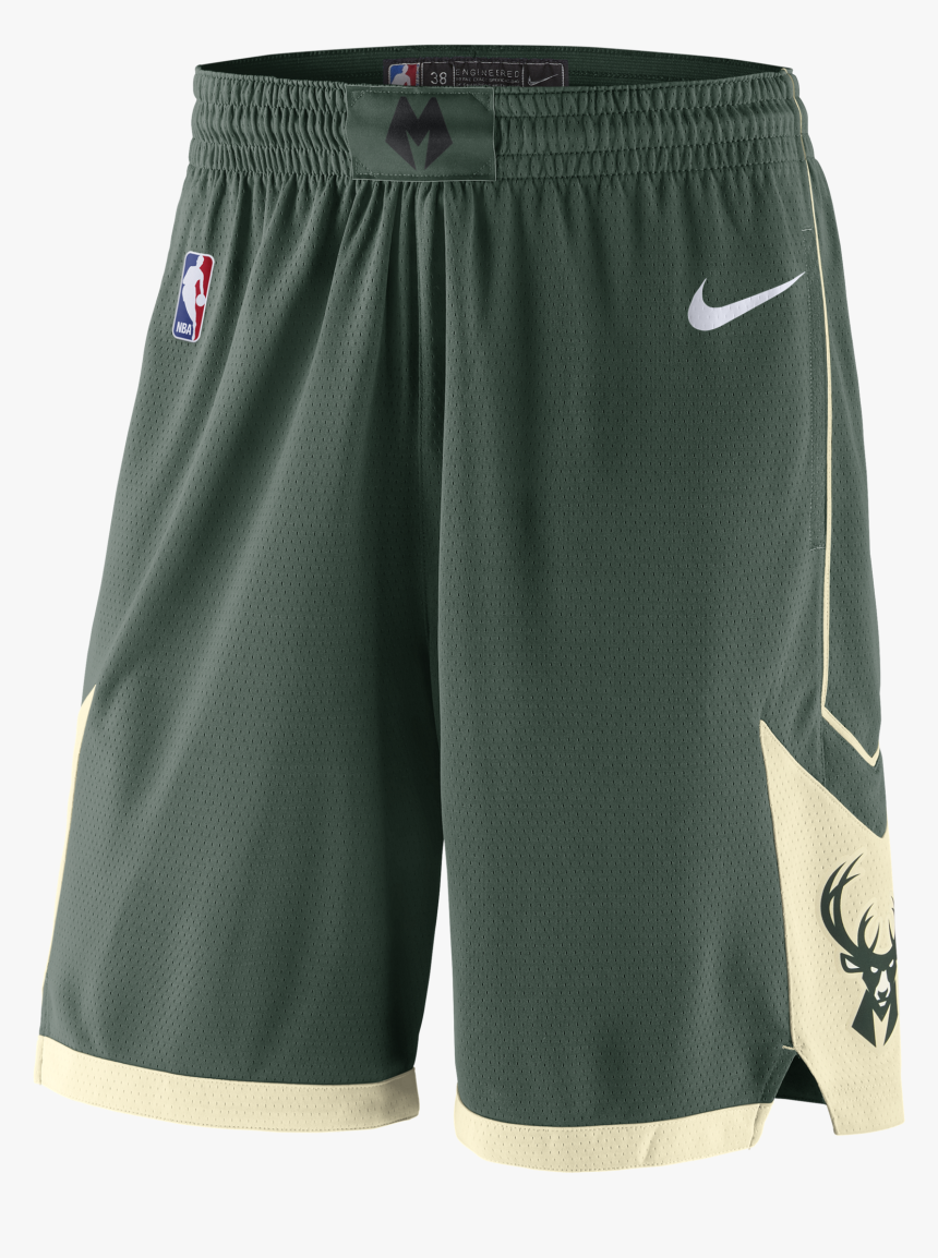Nike Nba Milwaukee Bucks Swingman Road Shorts - Bucks Basketball Shorts, HD Png Download, Free Download