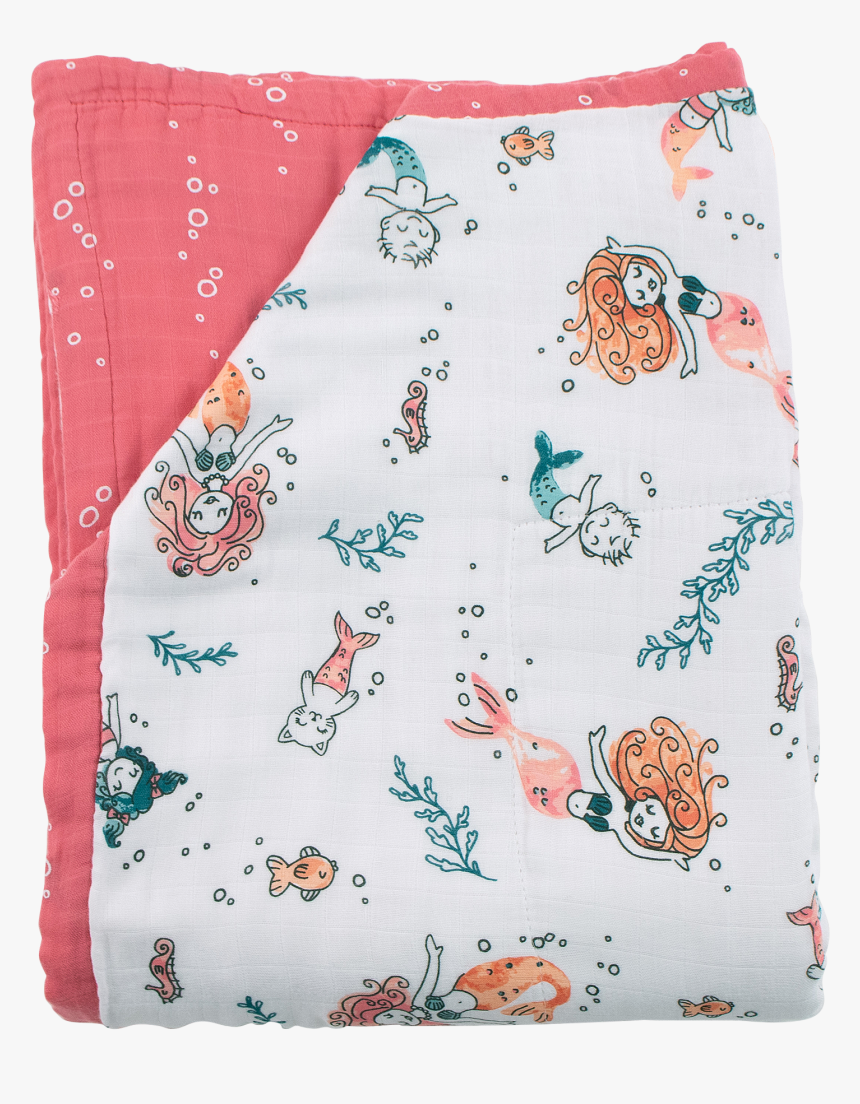 Mermaid Bubbles Luxury Muslin Super Snuggle Blanket - Blanket, HD Png ...