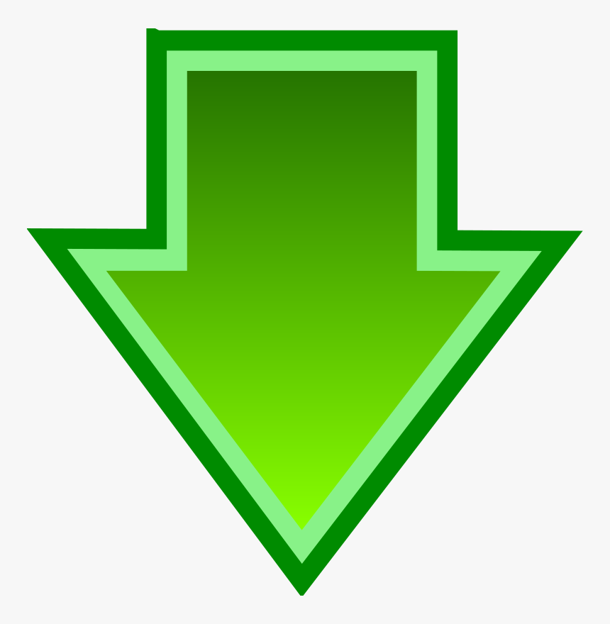 Simple Green Download Arrow - Red Down Arrow Transparent, HD Png Download, Free Download