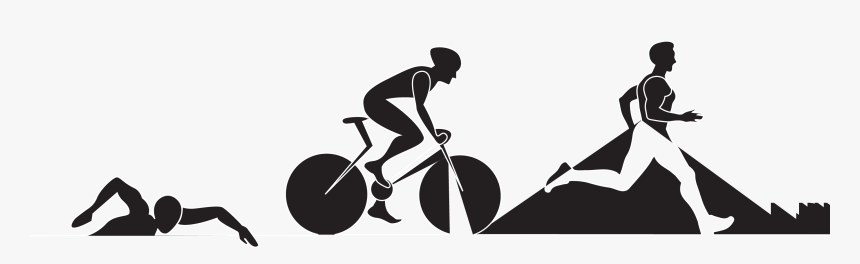 Rider Clipart Bike Rally - Cycling Running And Swimming, HD Png Download, Free Download