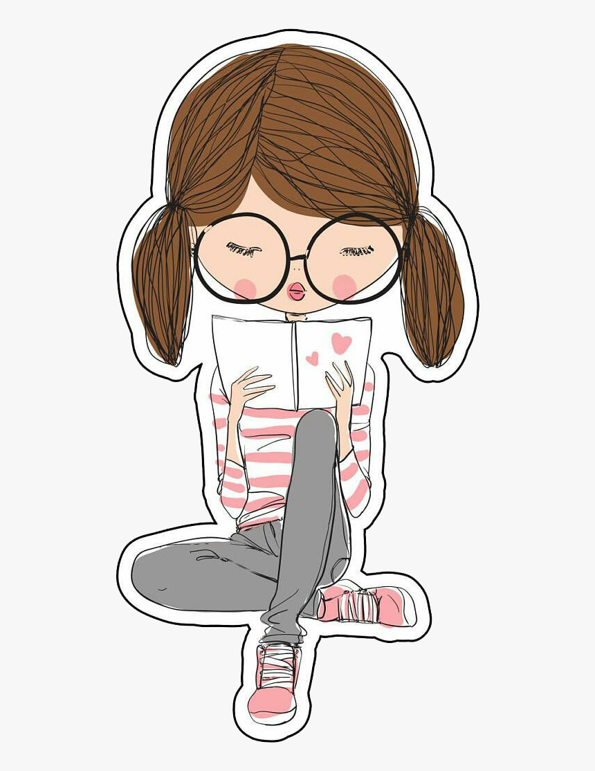 Illustration Of Girl Reading, HD Png Download, Free Download