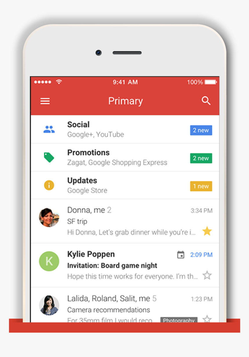 Download Gmail On Phone Mockup Hd Png Download Kindpng