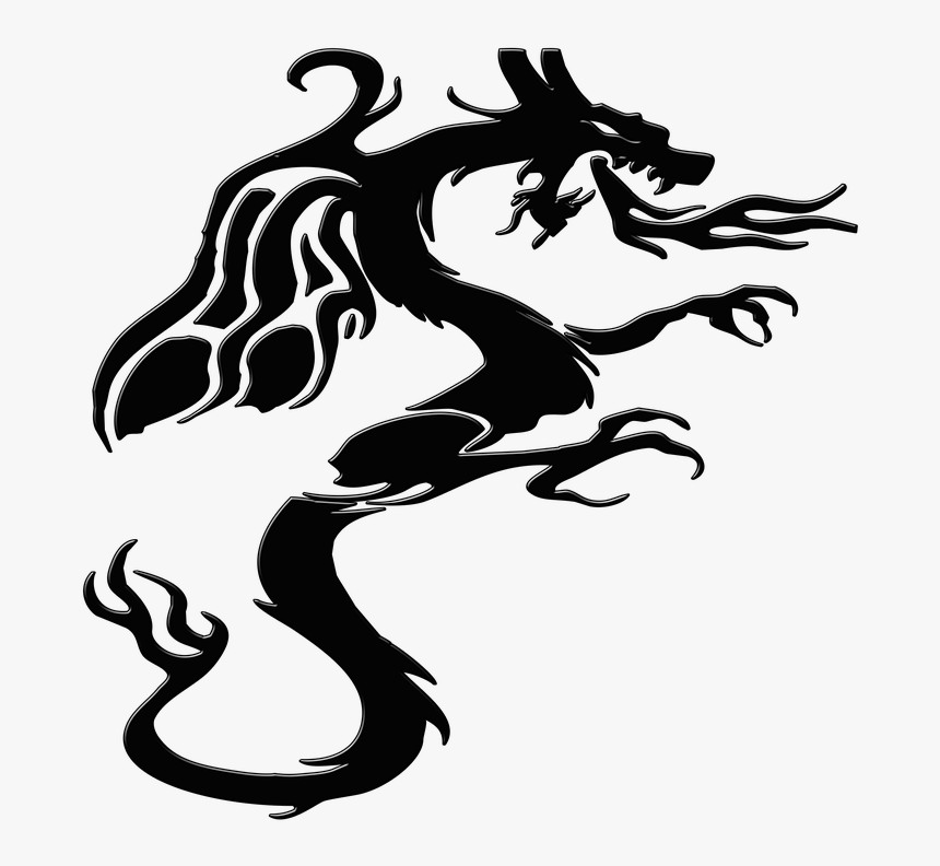 Dragon, Monster, Mythical Creature, Myth, Silhouette - シルエット 神話, HD Png Download, Free Download