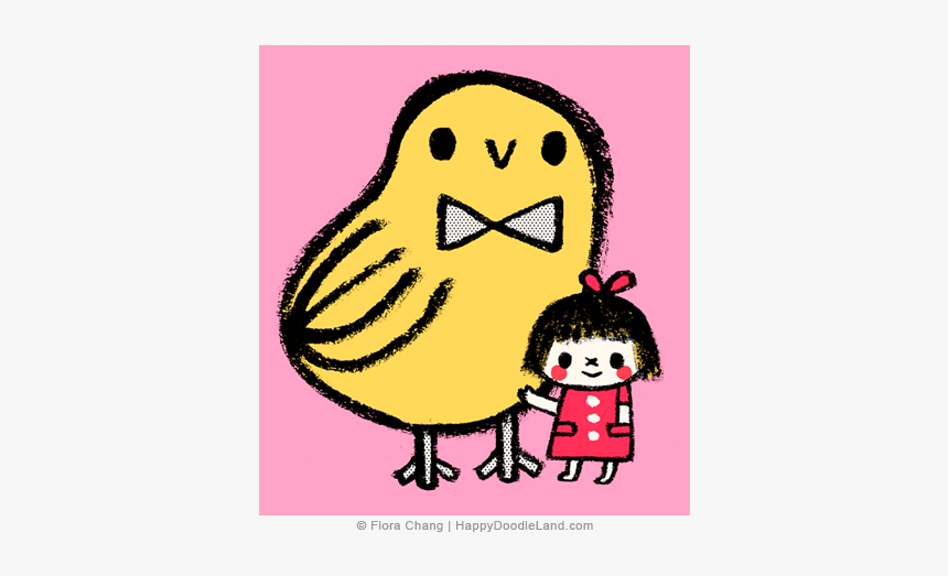 Big Bird And Girl © Flora Chang, HD Png Download, Free Download