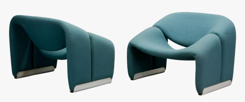 M#century Pair Of Blue Dutch Design M Lounge Chairs - Vintage Furniture Pierre Paulin, HD Png Download, Free Download