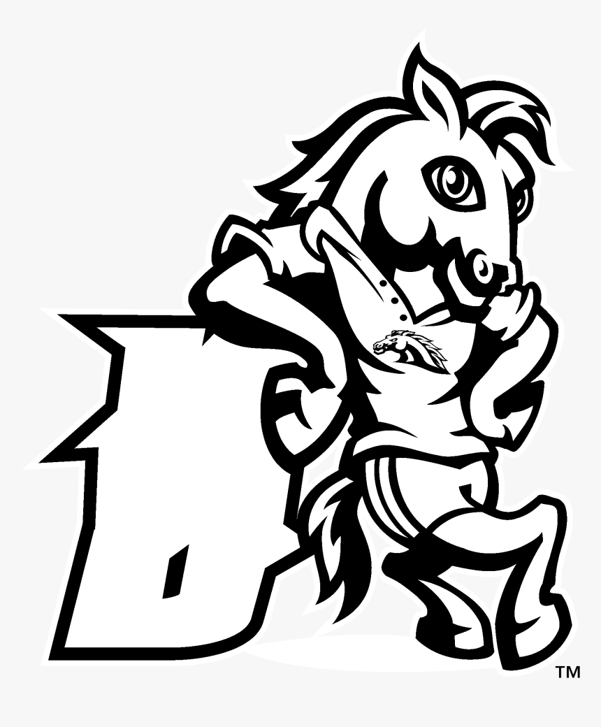 Jpg Free Library Bronco Drawing Black And White - Western Michigan University, HD Png Download, Free Download