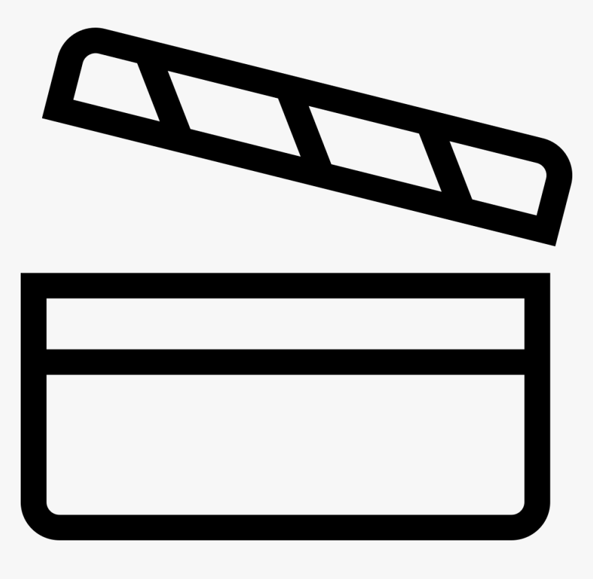 Clapperboard Filming Tool Outline To Number Scenes - Filmacion Png, Transparent Png, Free Download