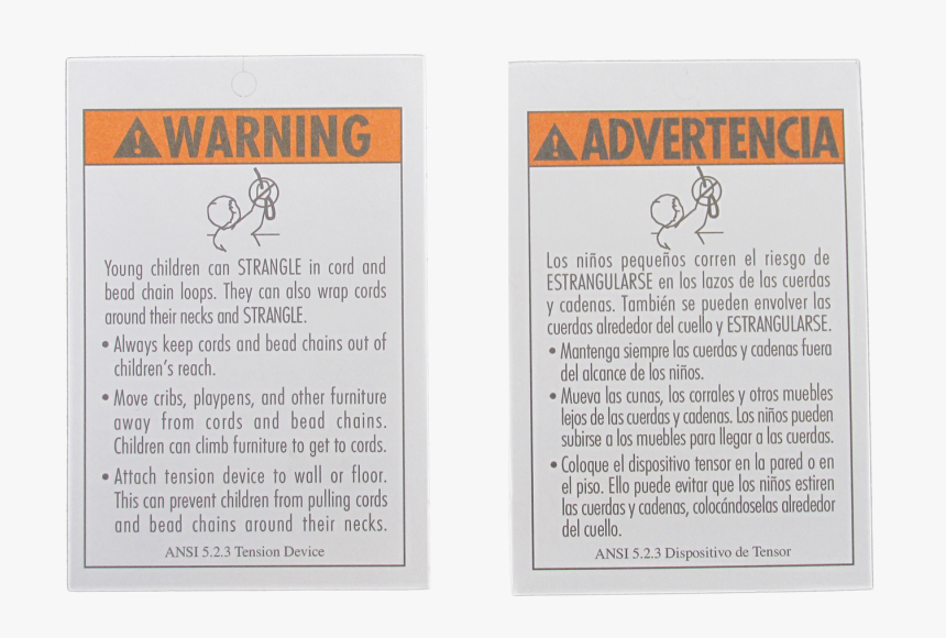 Tension Device Warning Tag- Package Of - Paper, HD Png Download, Free Download