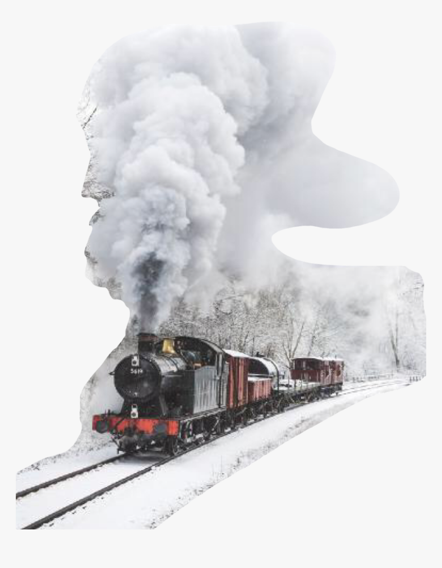 #train #winter #snow @piroskab #freetoedit - Smoke, HD Png Download, Free Download