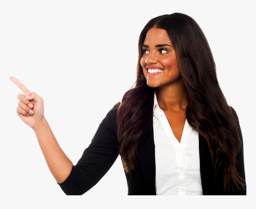 Women Pointing Left Png Image - Woman Pointing Png, Transparent Png, Free Download