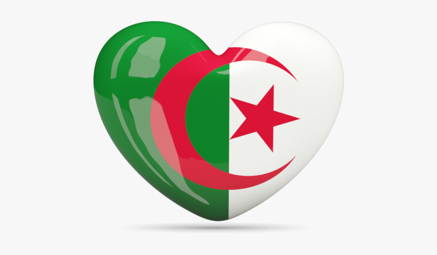 Algeria Flag Heart Png, Transparent Png, Free Download