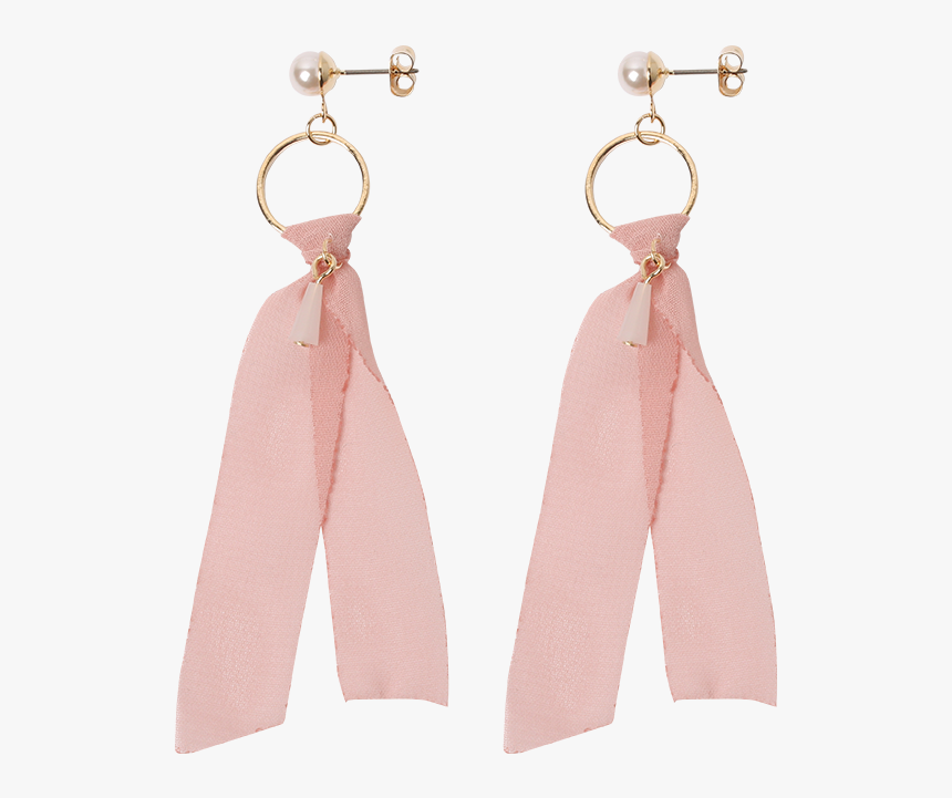 Ribbon Drop Faux Pearl Stud Earrings By Stylenanda - Earrings, HD Png Download, Free Download