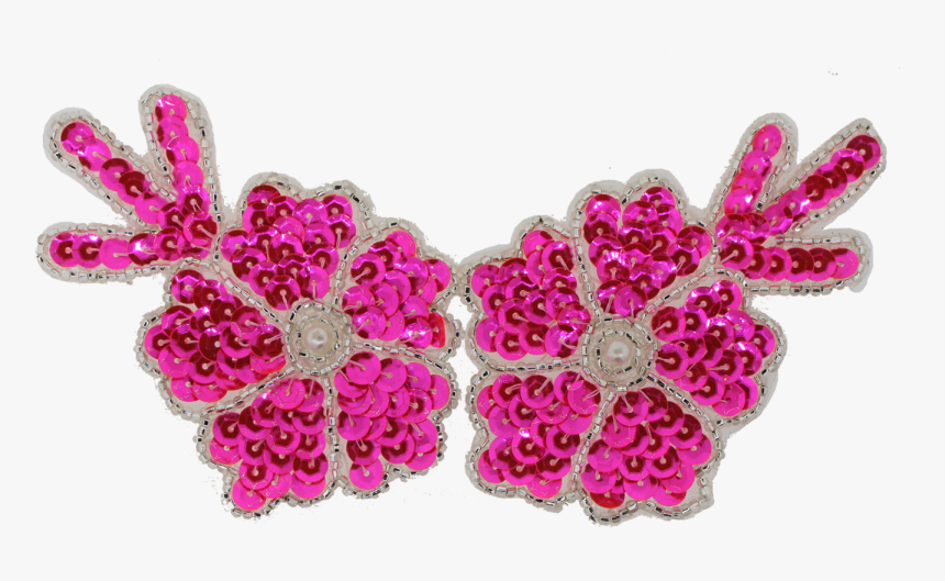 Flower Beaded/sequin/pearl Applique - Earrings, HD Png Download, Free Download