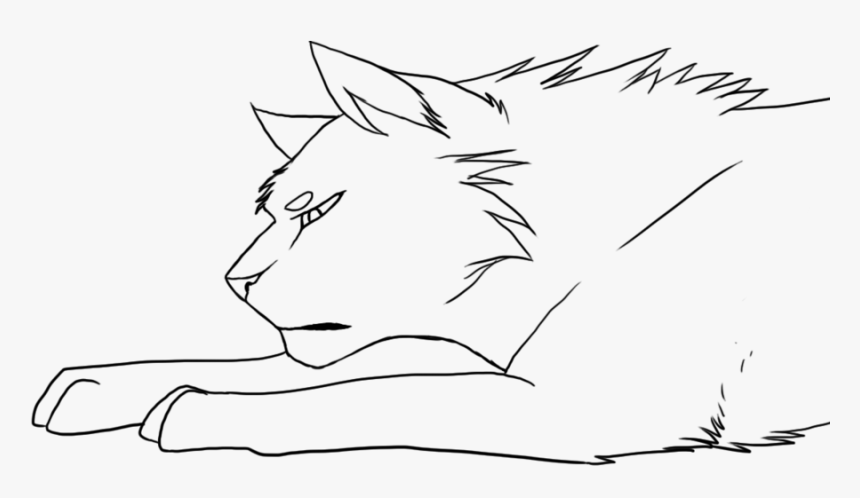 cat lying down drawing