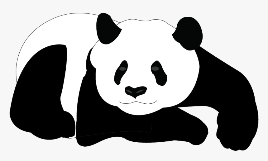 Giant Panda Bear Clip Art Panda Bear Silhouette Hd Png Download Kindpng