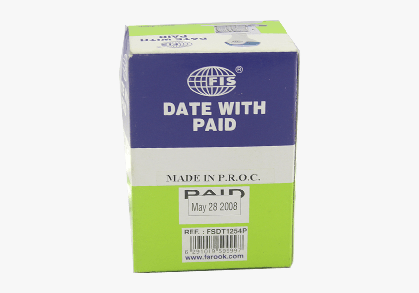 Date With Paid Stamp 4mm - Carton, HD Png Download, Free Download